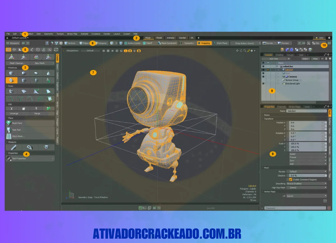 Principais características do The Foundry MODO Crackeado