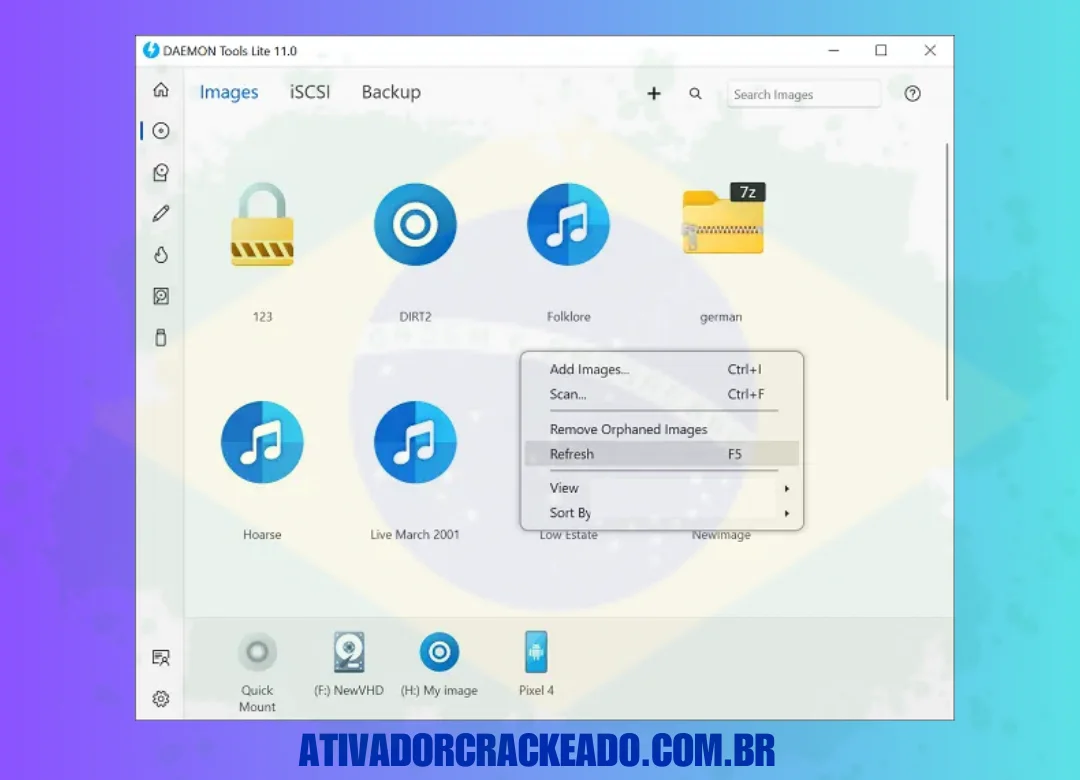 Principais recursos do download do Daemon Tools