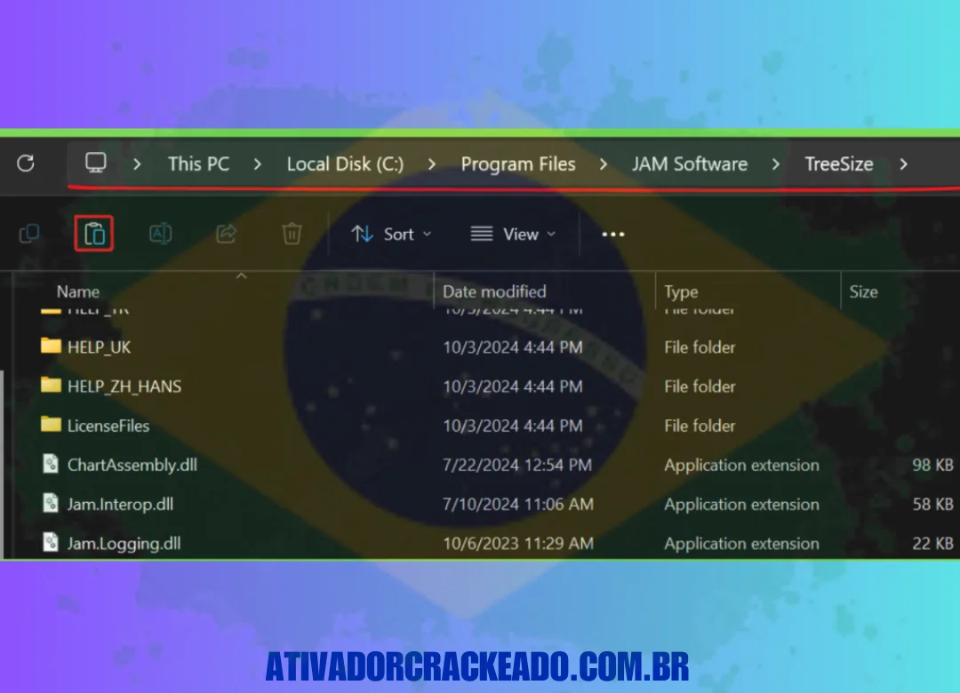 _TreeSize.exe e TreeSize.exe da pasta FiX. Seria CProgram FilesJAM