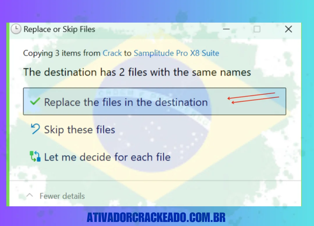 Copie ambos os arquivos da pasta crack e substitua-os pelos arquivos originais no diretório de instalação após abrir a pasta crack. Mais tarde, você pode utilizar o software.