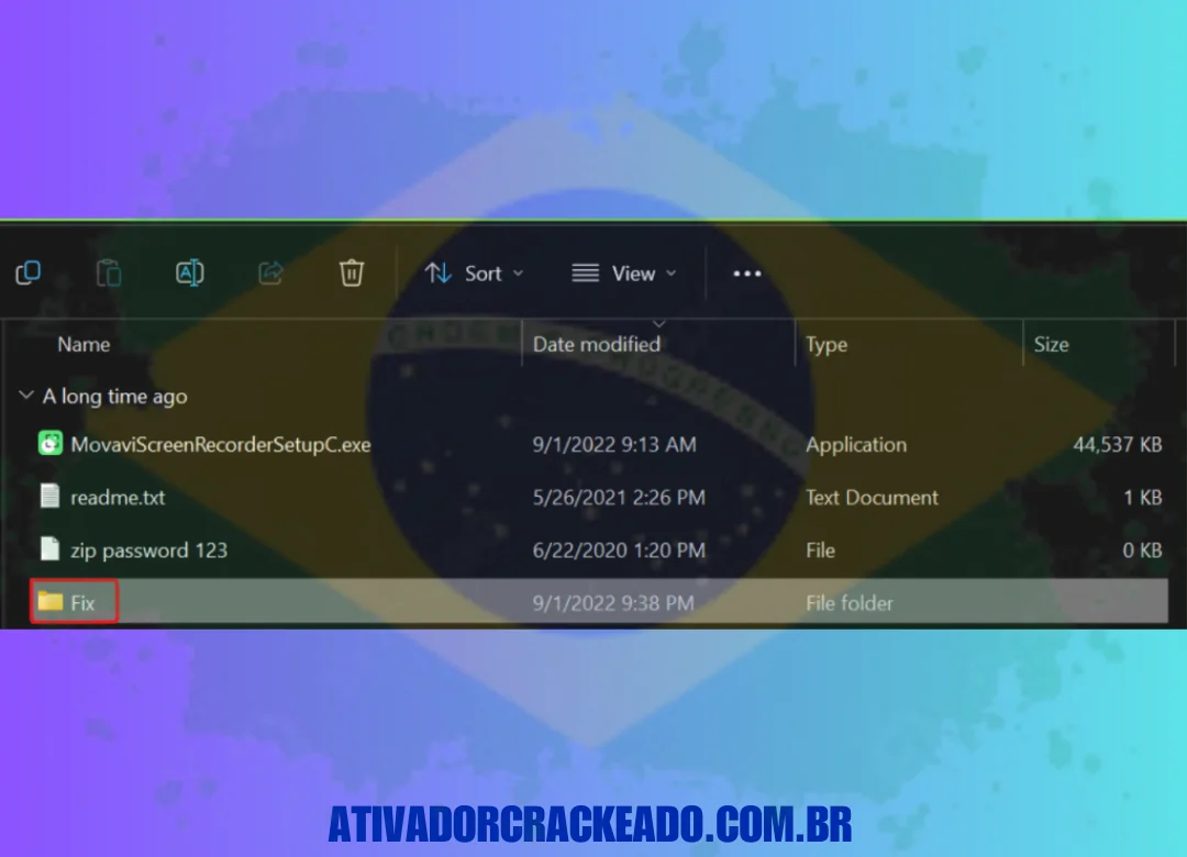 Abra a pasta Fix, copie o arquivo screenrecorder.exe e vá para sua área de trabalho.