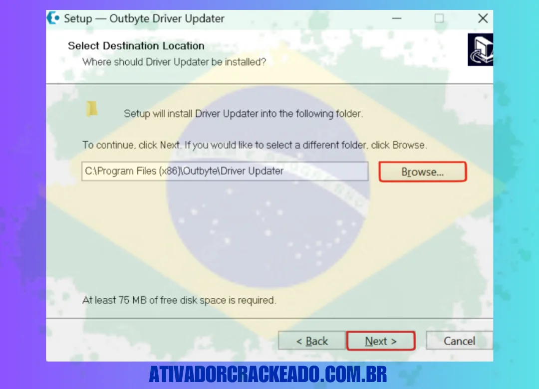 Aceite o contrato de licença, escolha onde deseja instalar o software e inicie a instalação após selecionar algumas tarefas adicionais. 