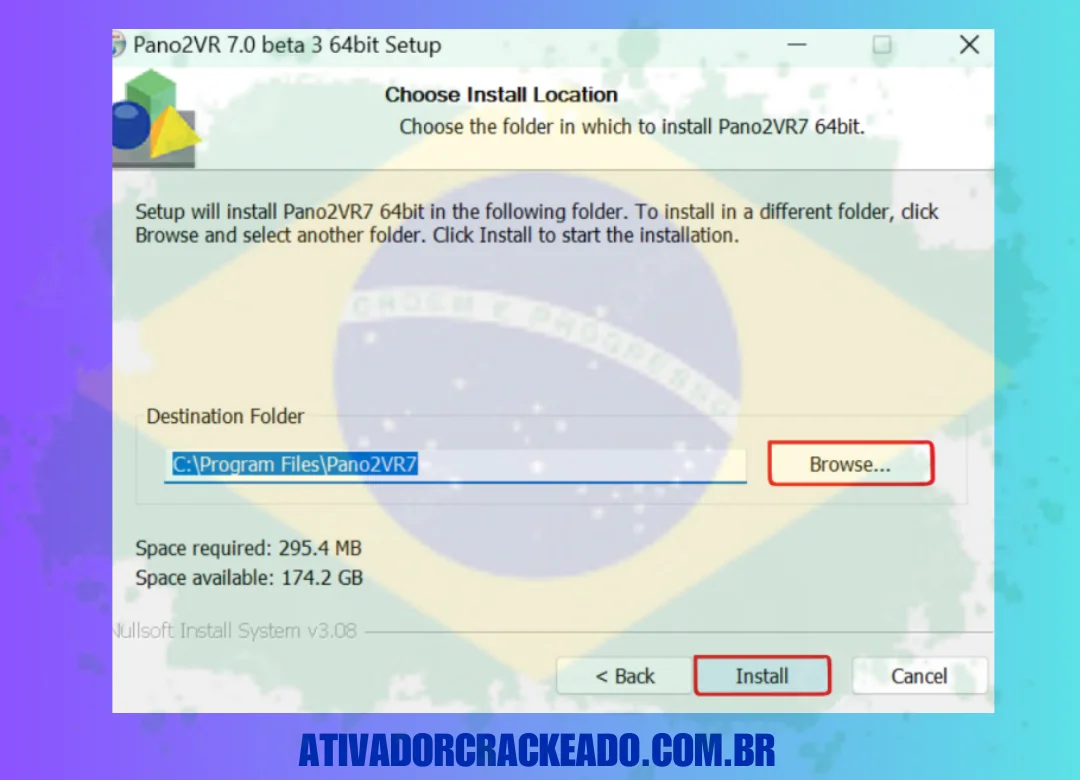 Aceite o contrato de licença, escolha onde deseja instalar o software e inicie a instalação. (2)