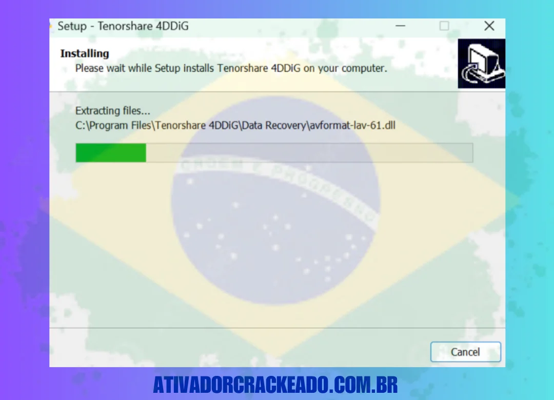 Aguarde a conclusão da instalação e, após a conclusão, feche a configuração.