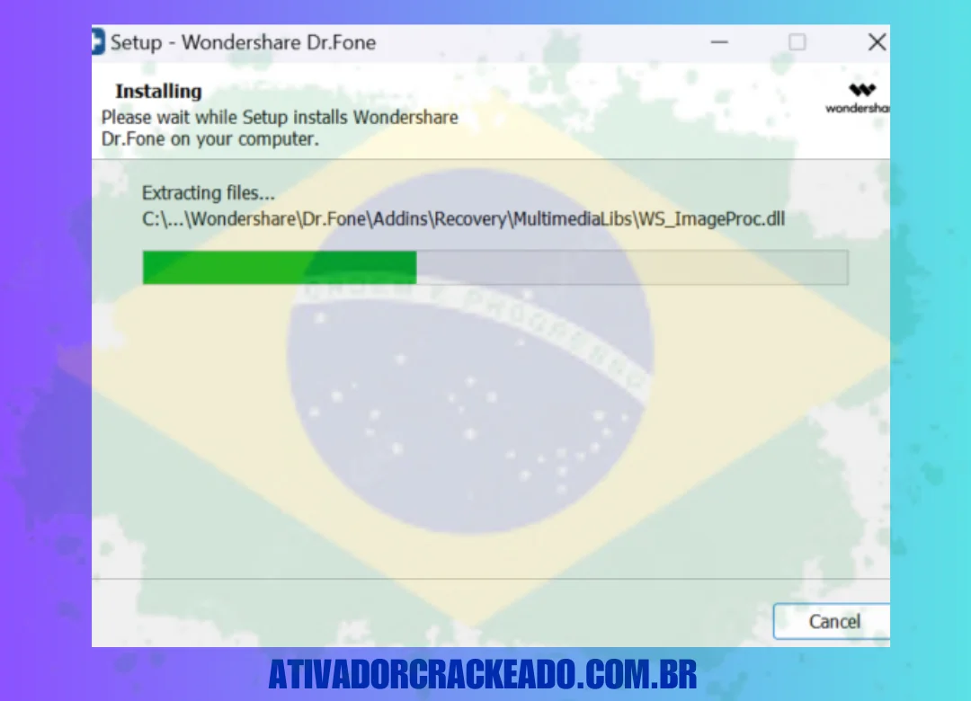 Aguarde a instalação ser concluída e clique em Finish para fechar a configuração.