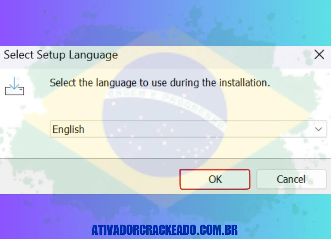 Antes do sistema propriamente dito iniciar, você tem que escolher o idioma no qual deseja executar