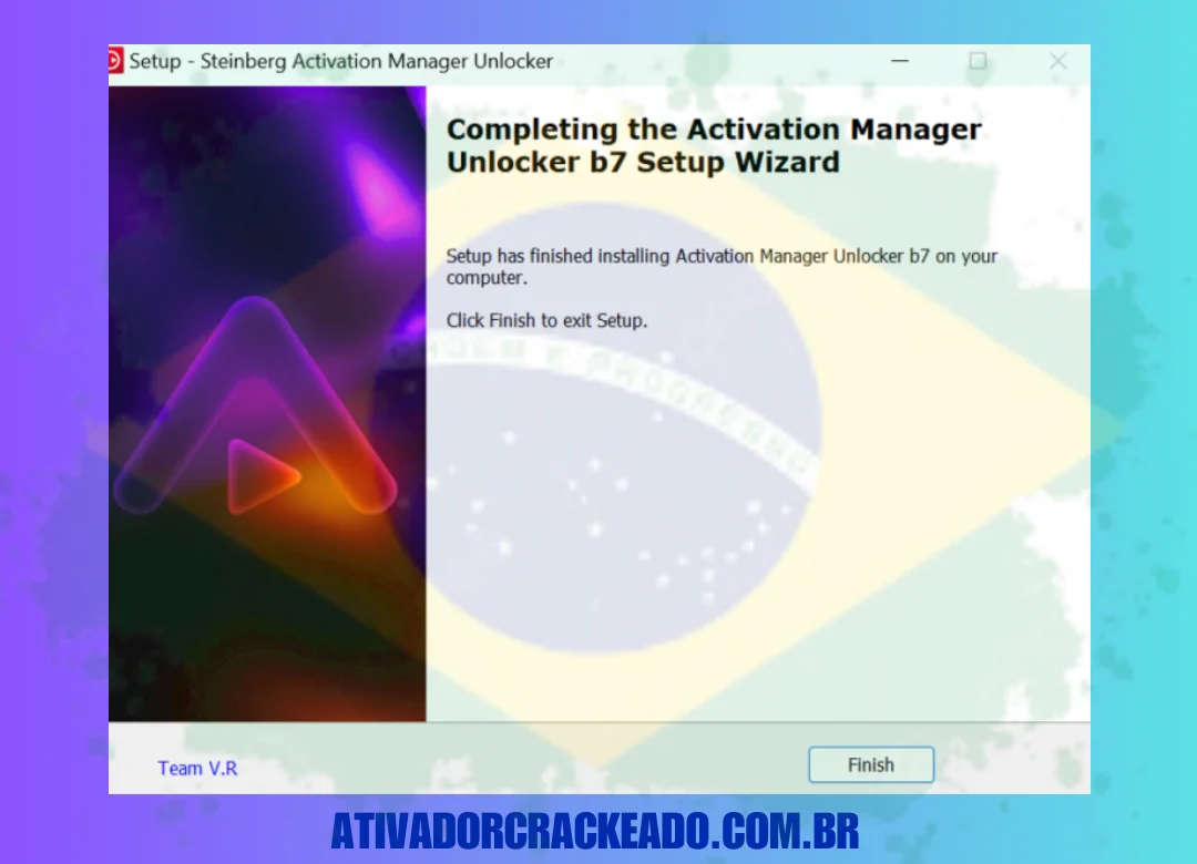 Após o gerenciamento de licenciamento terminar a instalação, iniciamos a instalação do Cubase 13 extraindo 