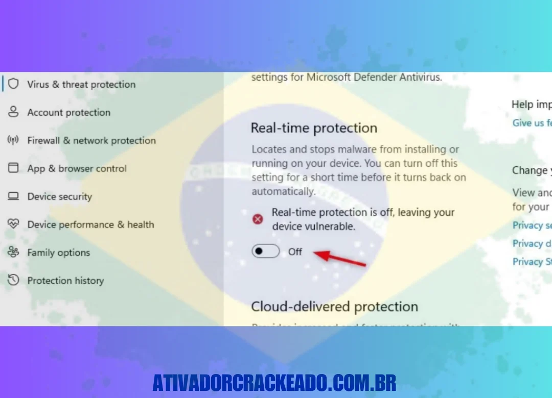 Baixe o Dr Fone Full gratuitamente no link fornecido e desabilite a proteção em tempo real nas configurações.