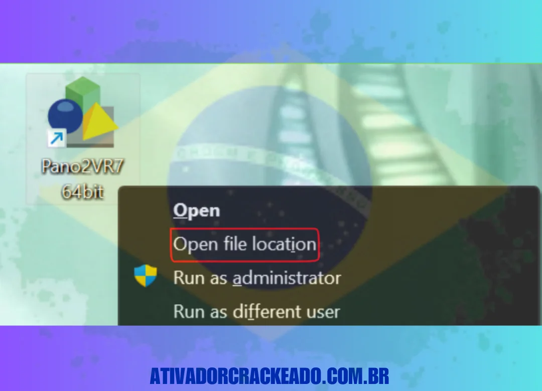 Copie o arquivo crack da pasta Med, abra o local de instalação do Pano2VR na área de trabalho e coloque o arquivo crackeado lá.