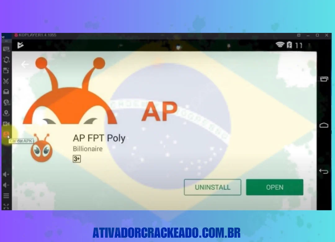 Deixe o aplicativo terminar de ser instalado no emulador antes de abri-lo para utilizar seus recursos normalmente!