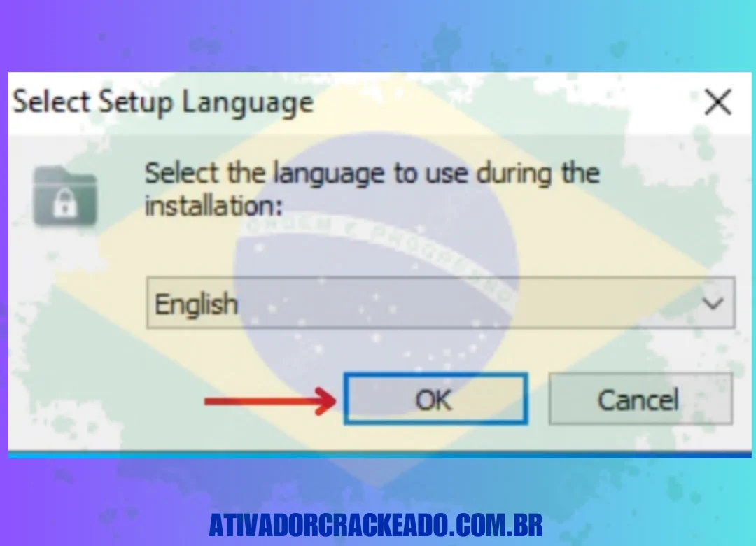 Depois disso, selecione o local de instalação do programa e clique em 'OK'.