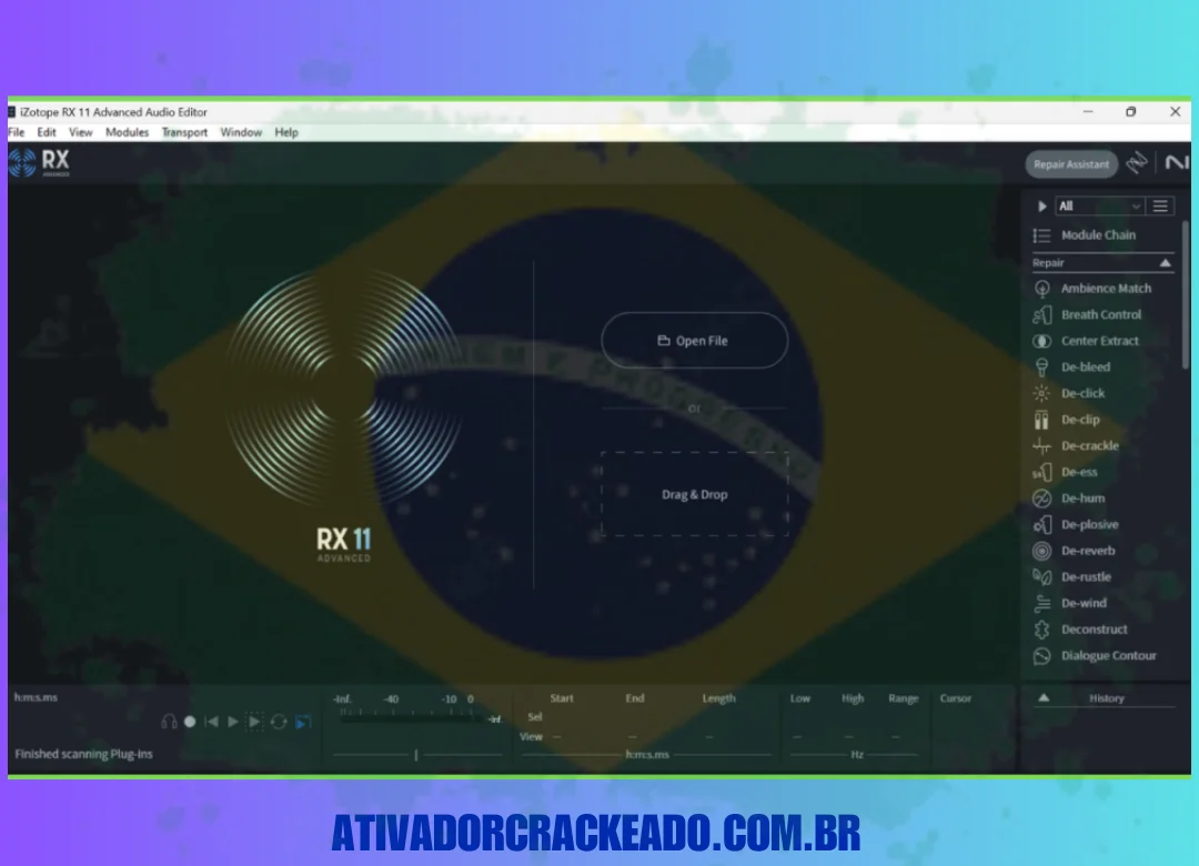 É isso, agora você pode usar todos os recursos do iZotope RX 11.