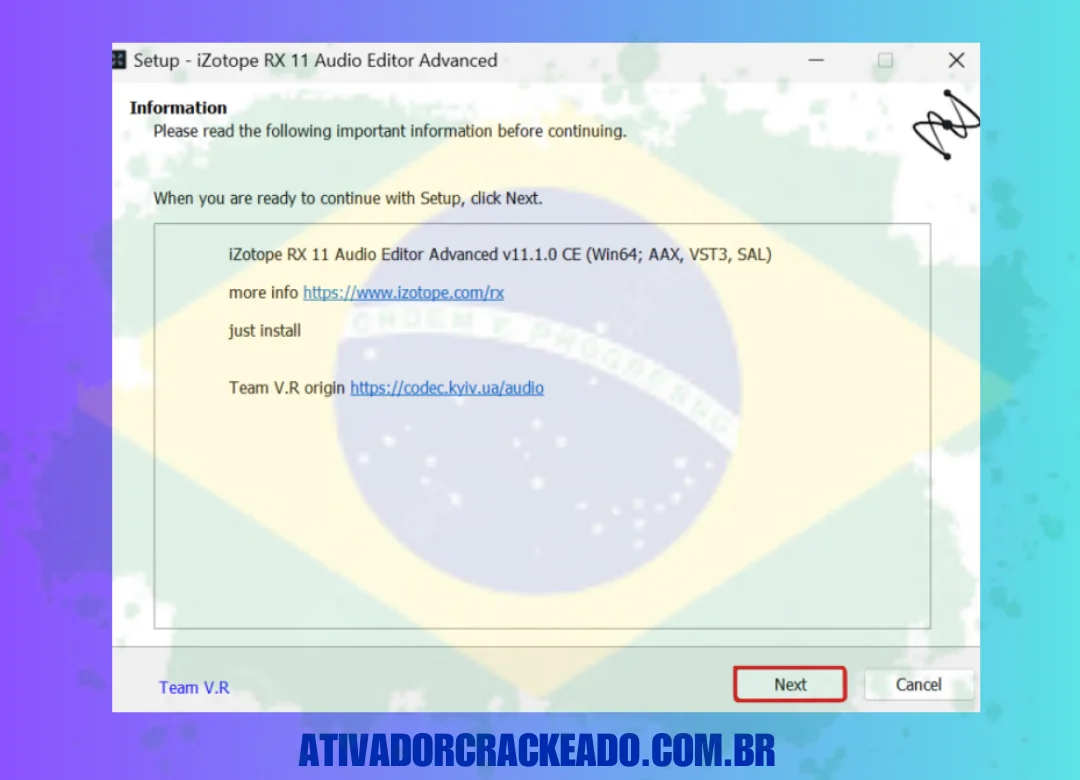 Escolha os componentes que você quer instalar, o local onde você quer instalar