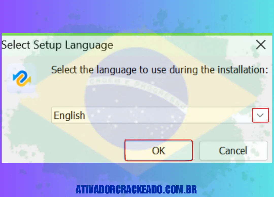 Execute a configuração como administrador após extrair o arquivo que acabamos de baixar.