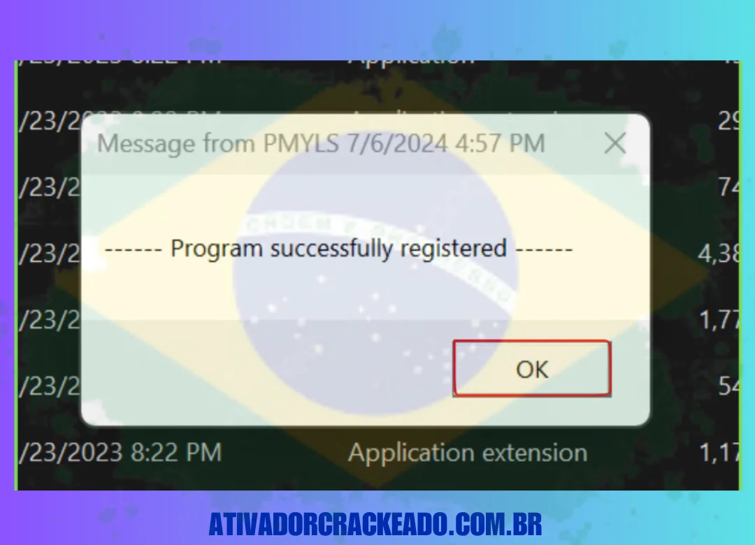 Execute o arquivo crack que colamos no diretório de instalação, como administrador. (1)