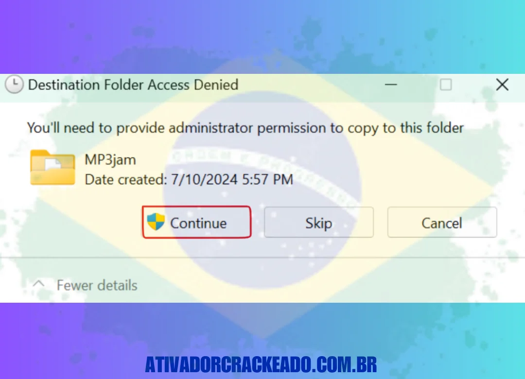 Extraia o arquivo Patch.rar quando a instalação estiver concluída. Adicione o arquivo Patch-MP3jam.1.1.x.exe ao diretório de instalação após copiá-lo.