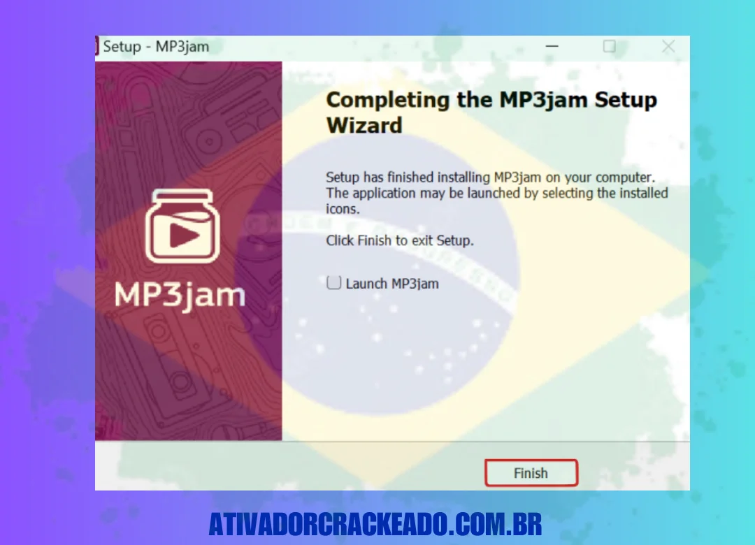 Extraia o arquivo Patch.rar quando a instalação estiver concluída. Adicione o arquivo Patch-MP3jam.1.1.x.exe ao diretório de instalação após copiá-lo.