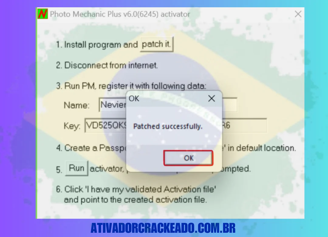 Extraia o arquivo activator.rar e execute o arquivo activator.exe como administrador. 