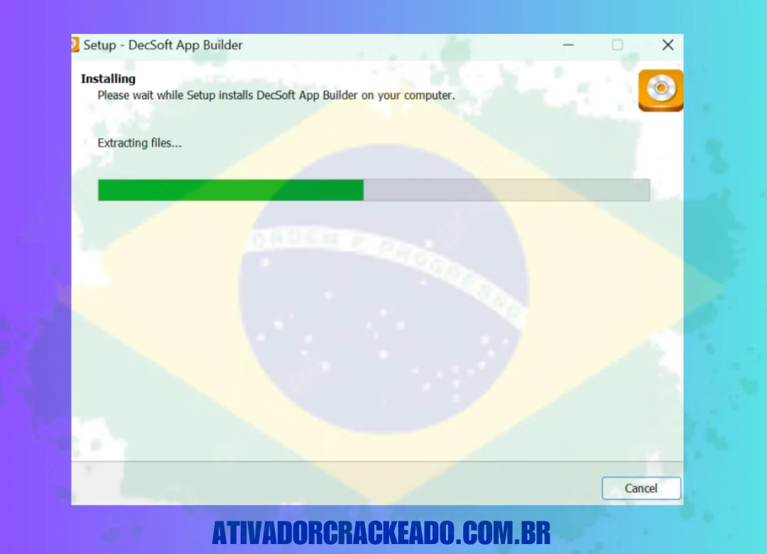 Extraia o arquivo appbuilder64.zip após extrair o arquivo principal que foi baixado. Execute a configuração no modo administrador.