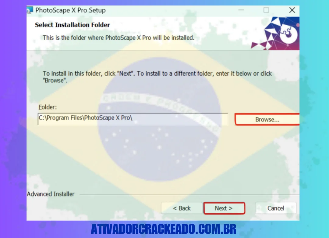 Extraia o arquivo baixado e execute a instalação como administrador.