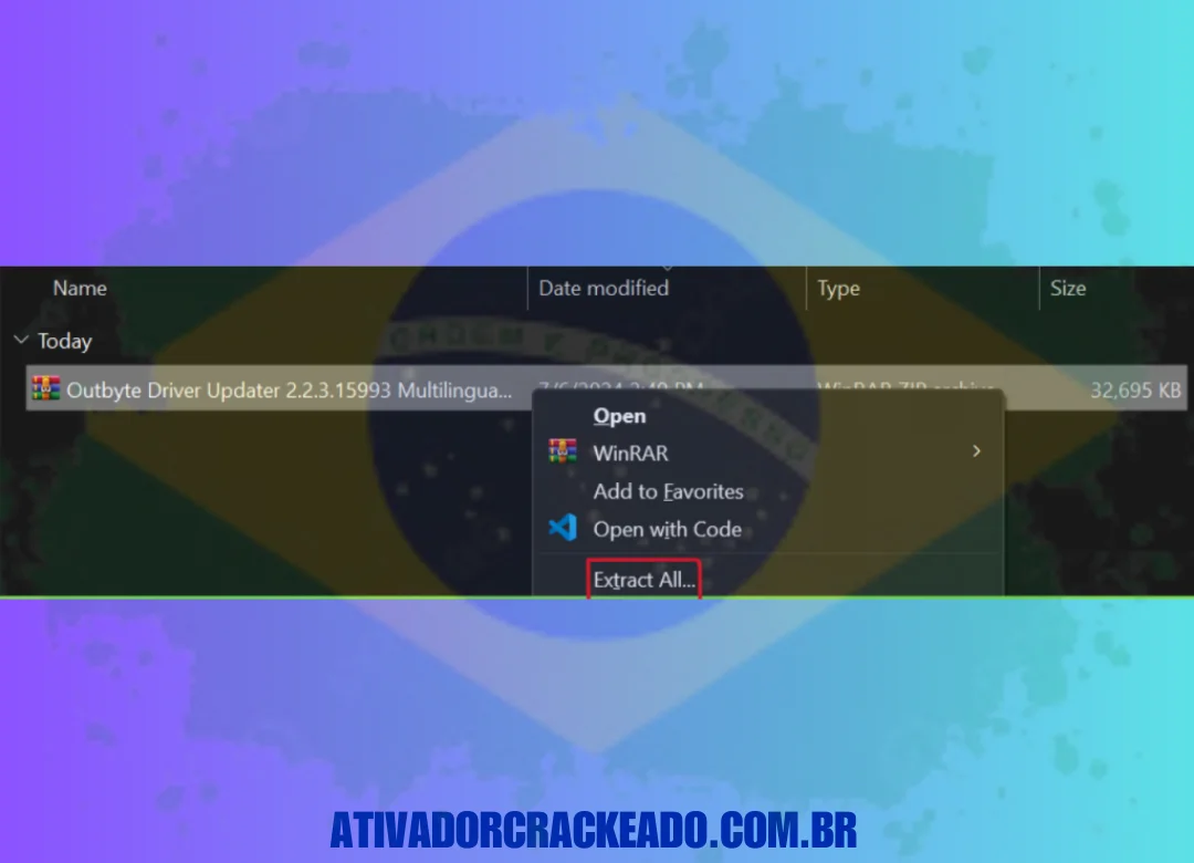 Extraia o arquivo baixado e execute o arquivo setup.exe como administrador. Escolha o idioma no qual você quer executar a instalação e clique em OK.