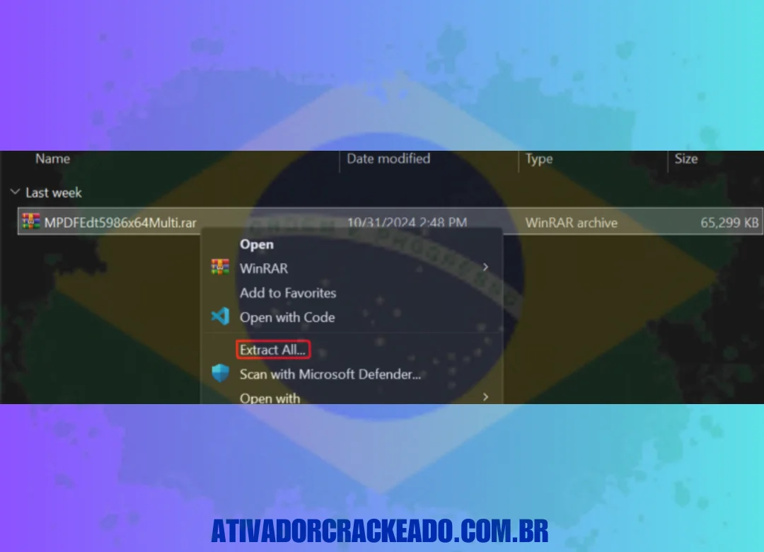 Extraia o arquivo baixado e execute o instalador.