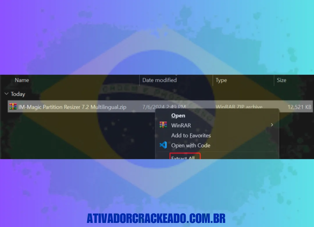 Extraia o arquivo baixado e execute resizer-server.exe como administrador.