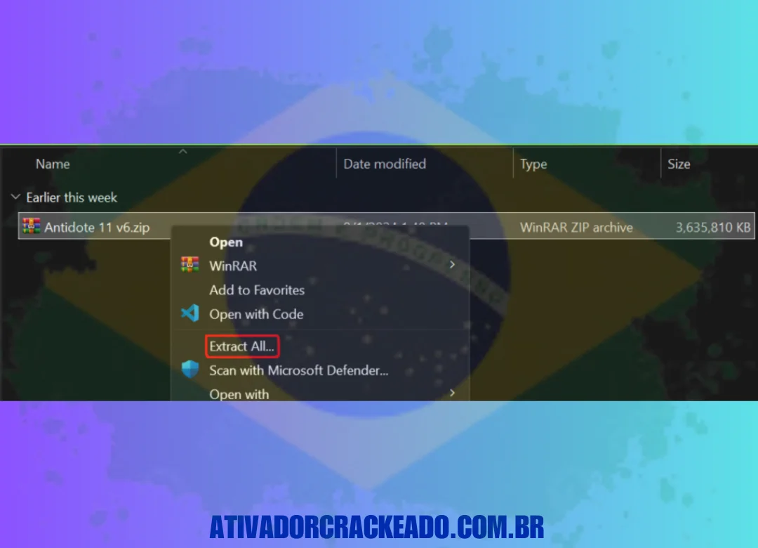 Extraia o arquivo baixado, execute a configuração e conclua a instalação.