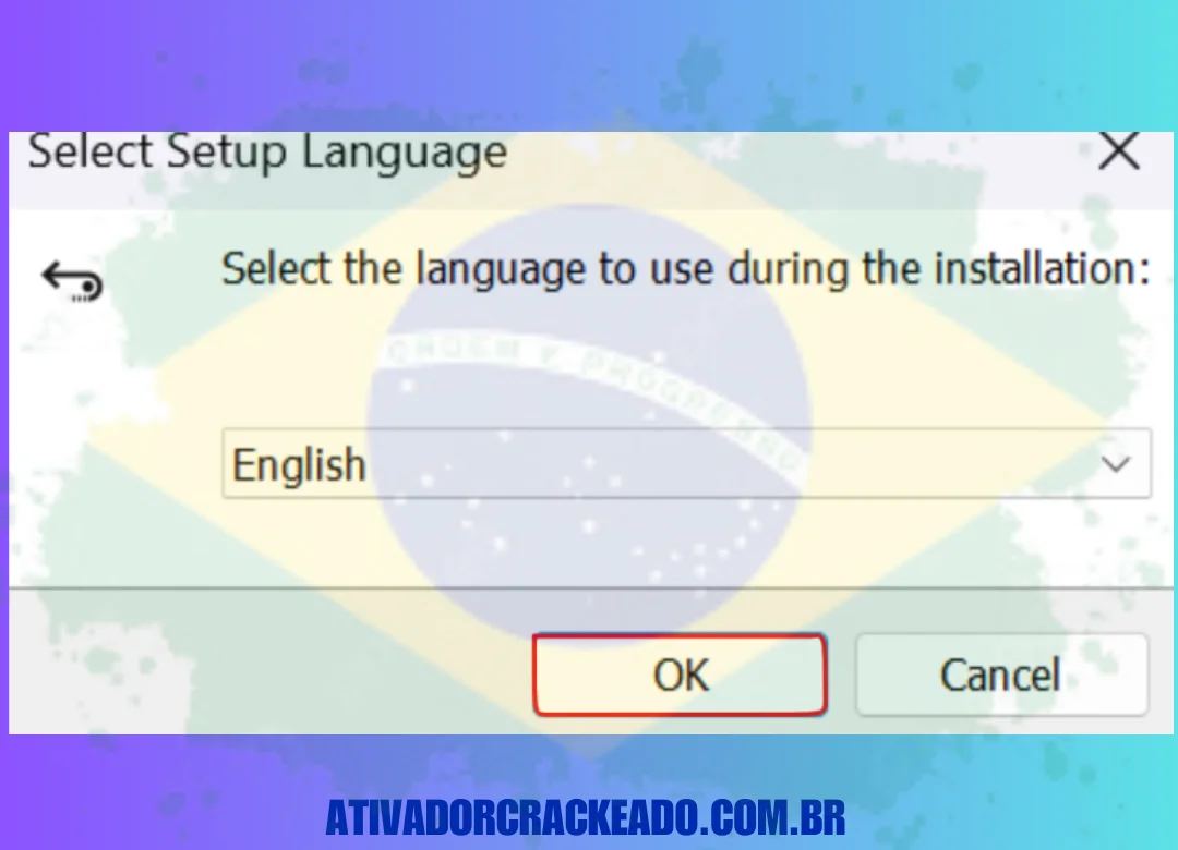 Quando você o executa, ele pergunta o idioma em que você quer