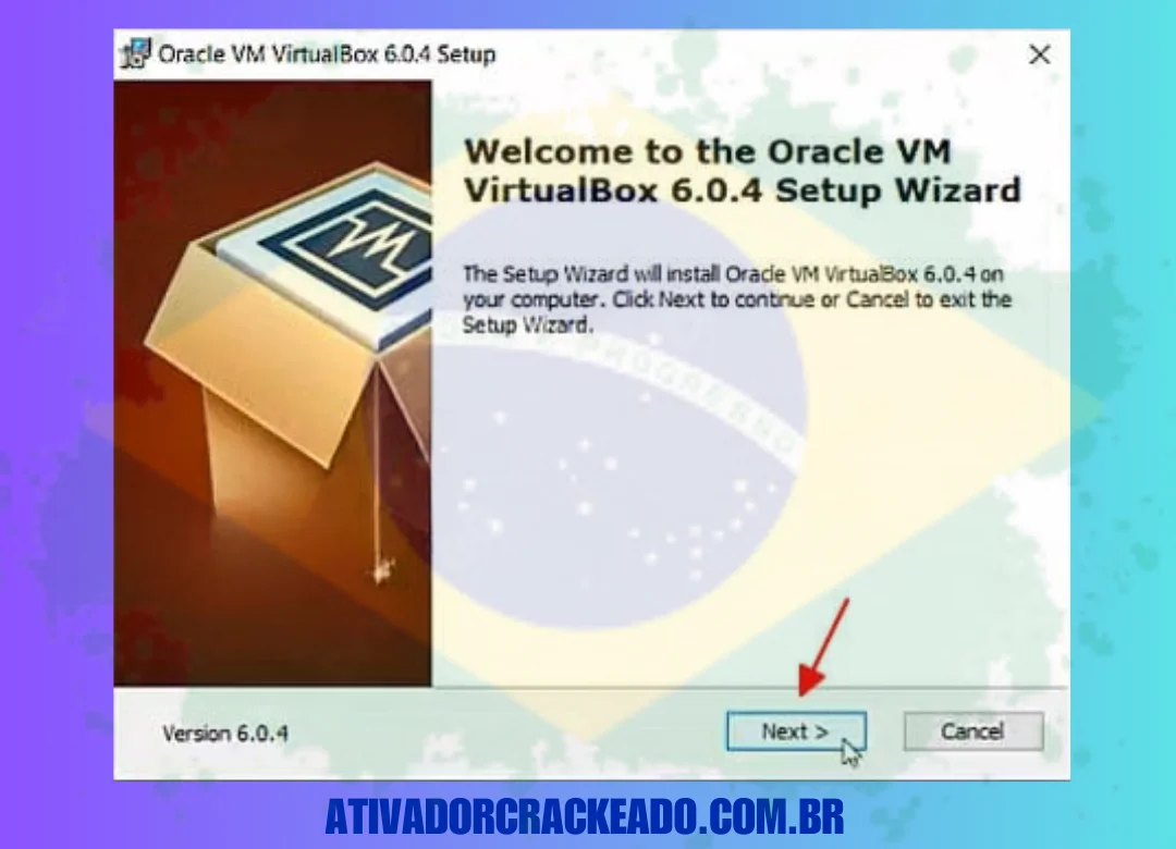 Selecione Avançar para instalar o virtualbox genymotion