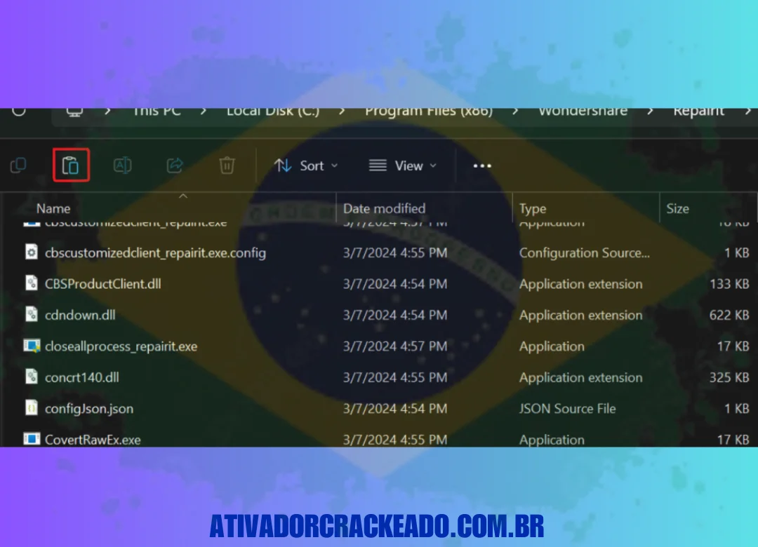 Substitua os arquivos originais do diretório de instalação por cópias de ambos os arquivos