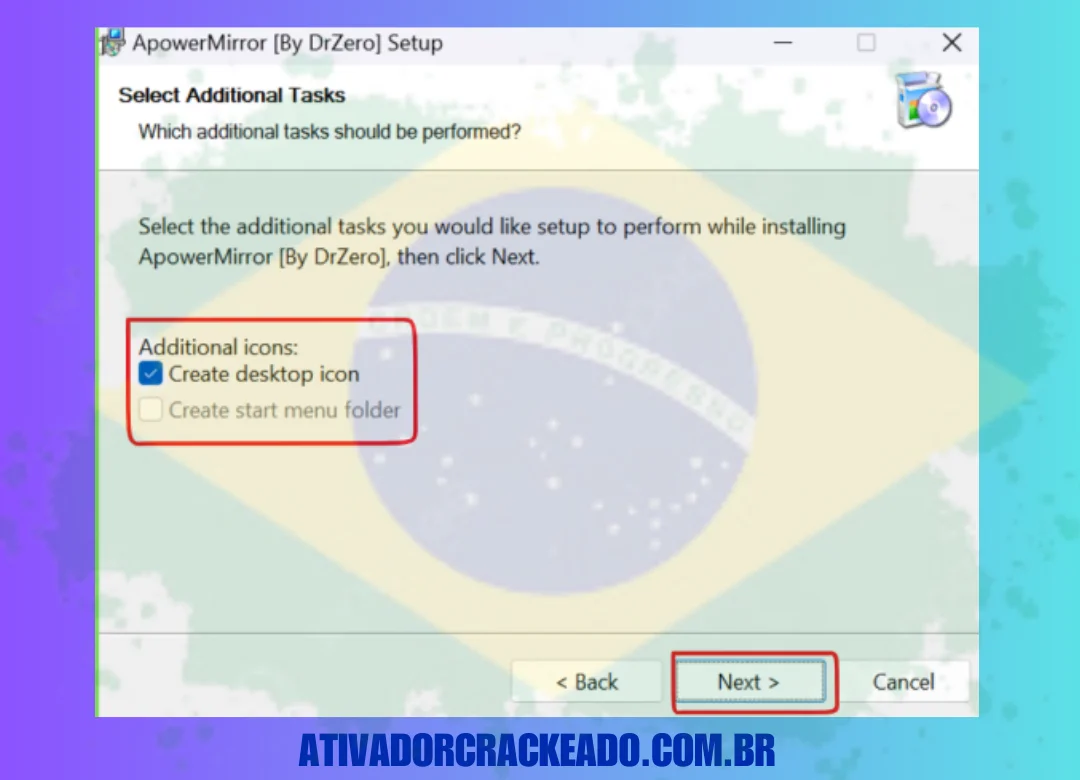 adicionar um ícone de desktop e coisas assim.