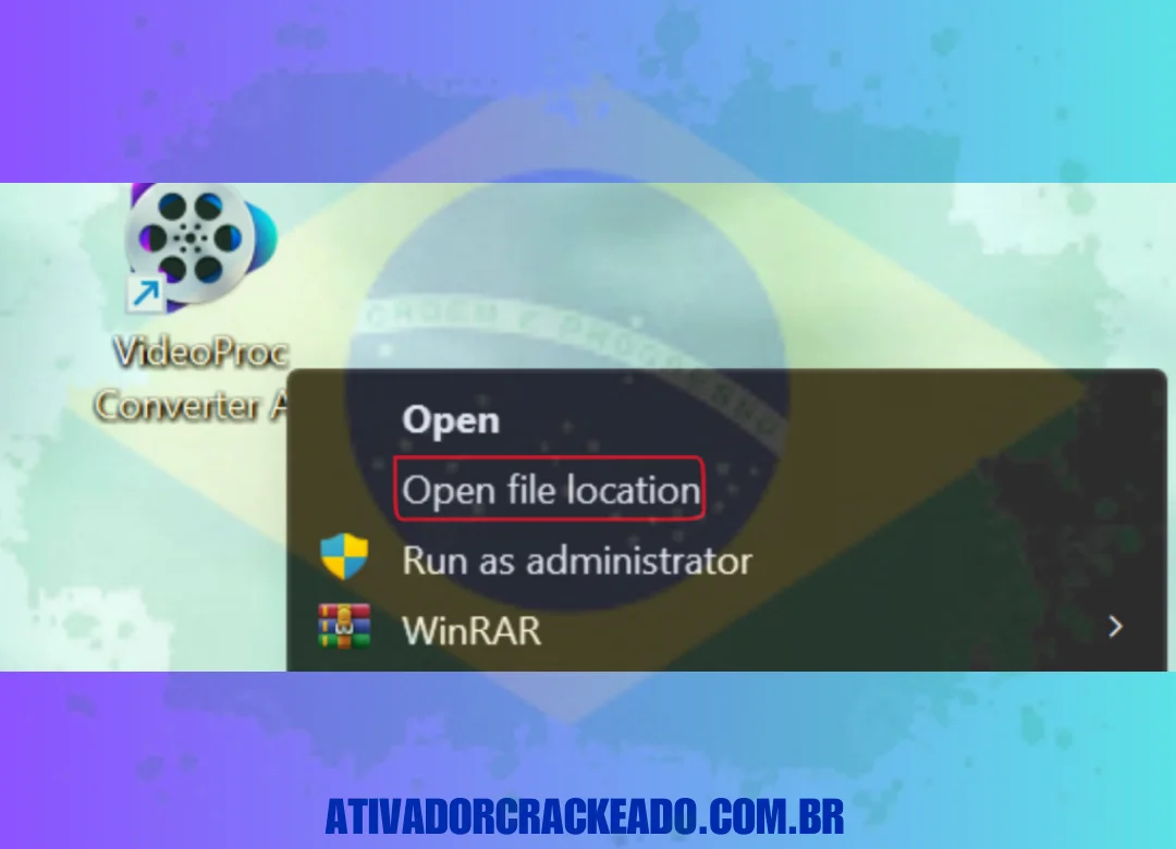 substitua-o pela versão crackeada no diretório de instalação (CArquivos de Programas (x86)DigiartyVideoProc Converter AI).