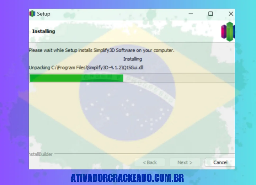 Aceite o contrato de licença, escolha o diretório de instalação e conclua a instalação.