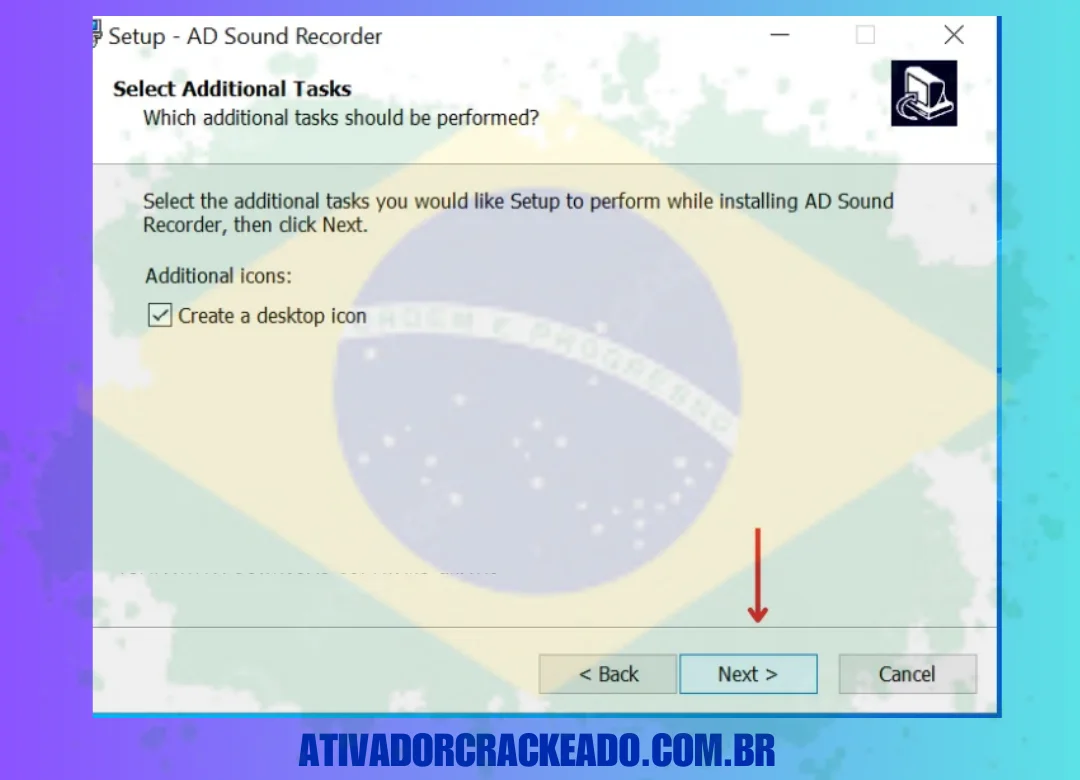 Agora, selecione tarefas adicionais de acordo com suas necessidades e clique em Avançar.