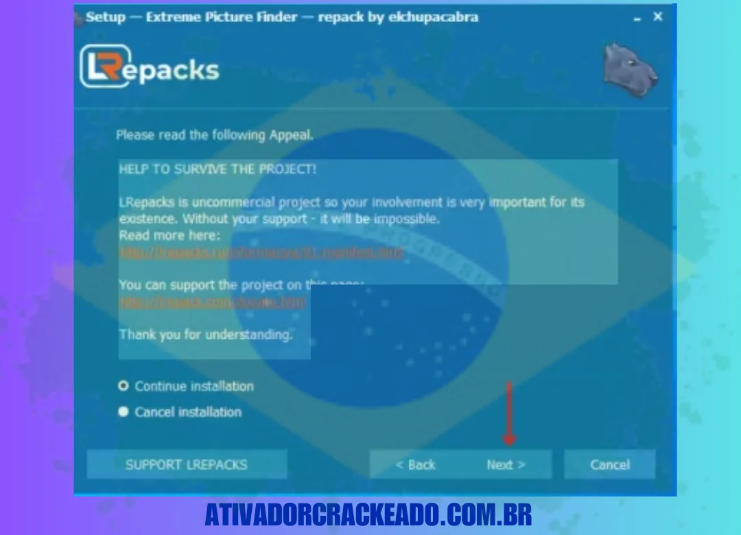 Em seguida, selecione as opções de instalação avançadas e clique em Avançar.