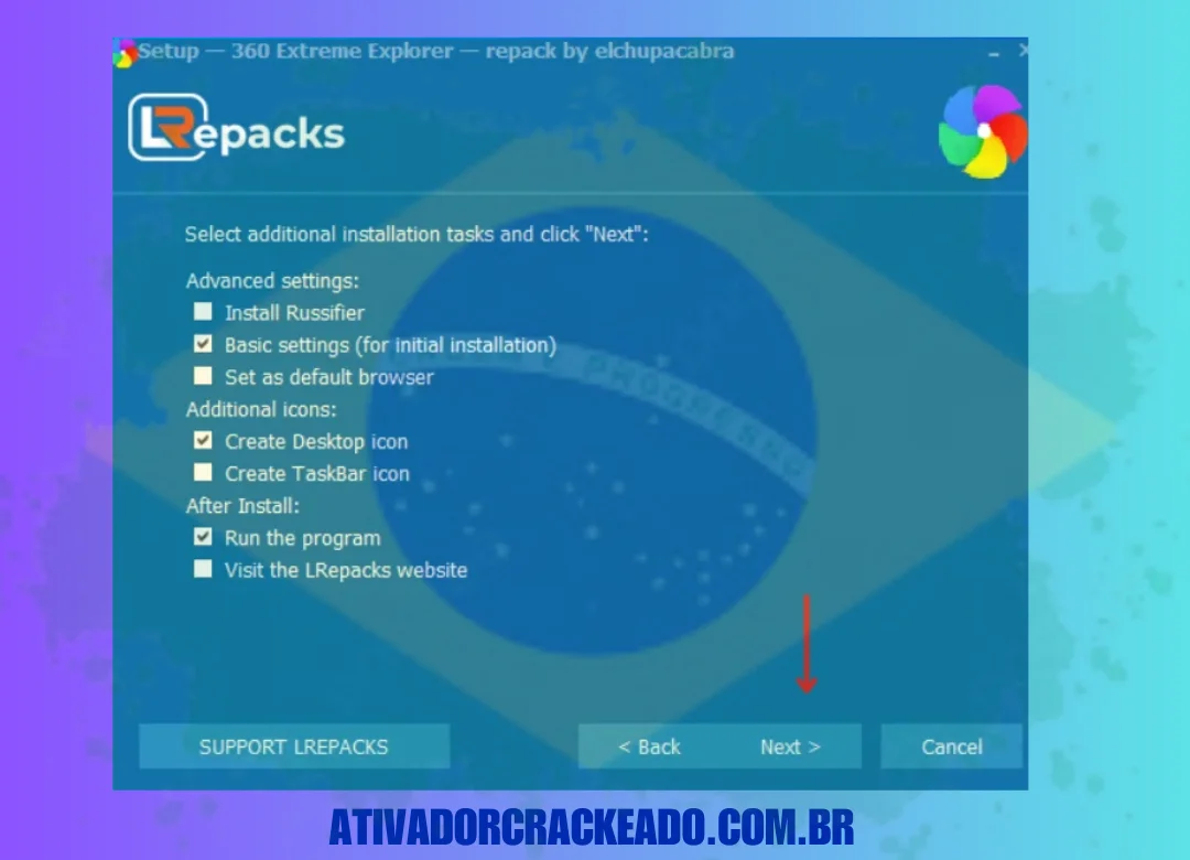 Em seguida, selecione tarefas de instalação adicionais conforme sua necessidade e clique em Avançar.