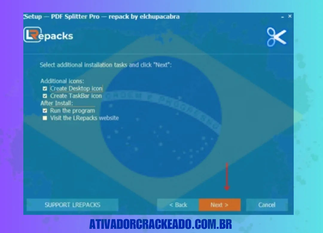 Em seguida, selecione tarefas de instalação adicionais conforme sua necessidade e clique em Avançar.