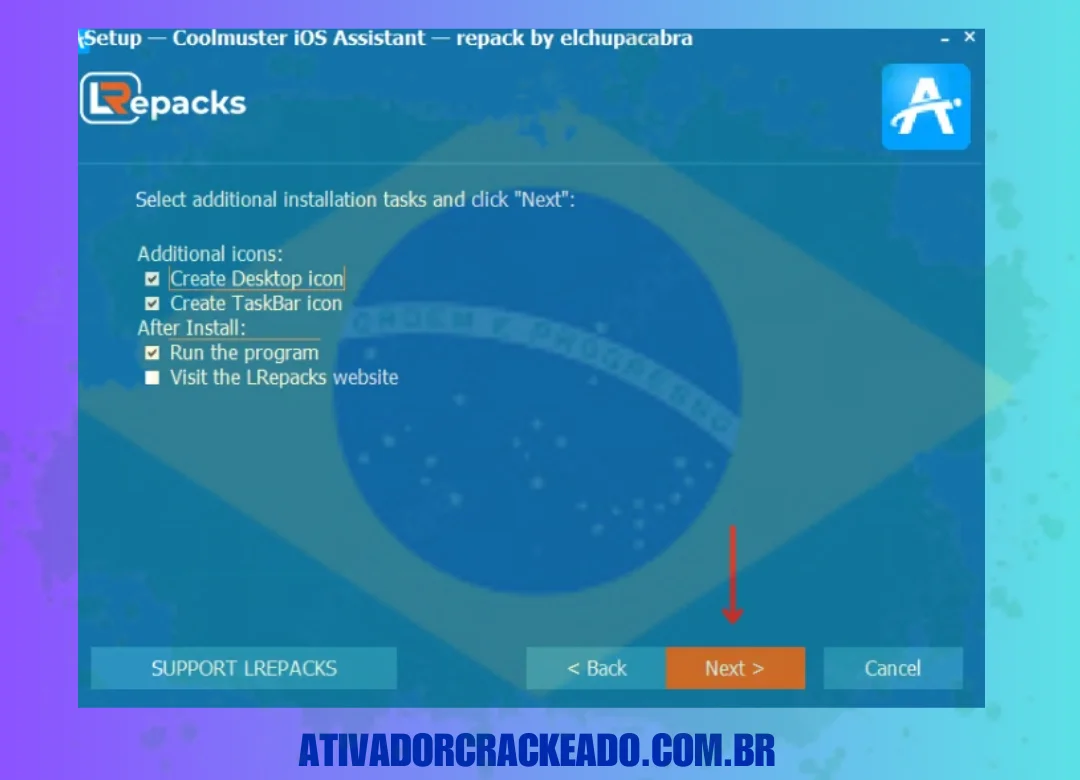 Em seguida, selecione tarefas de instalação adicionais conforme sua necessidade e clique em Avançar.