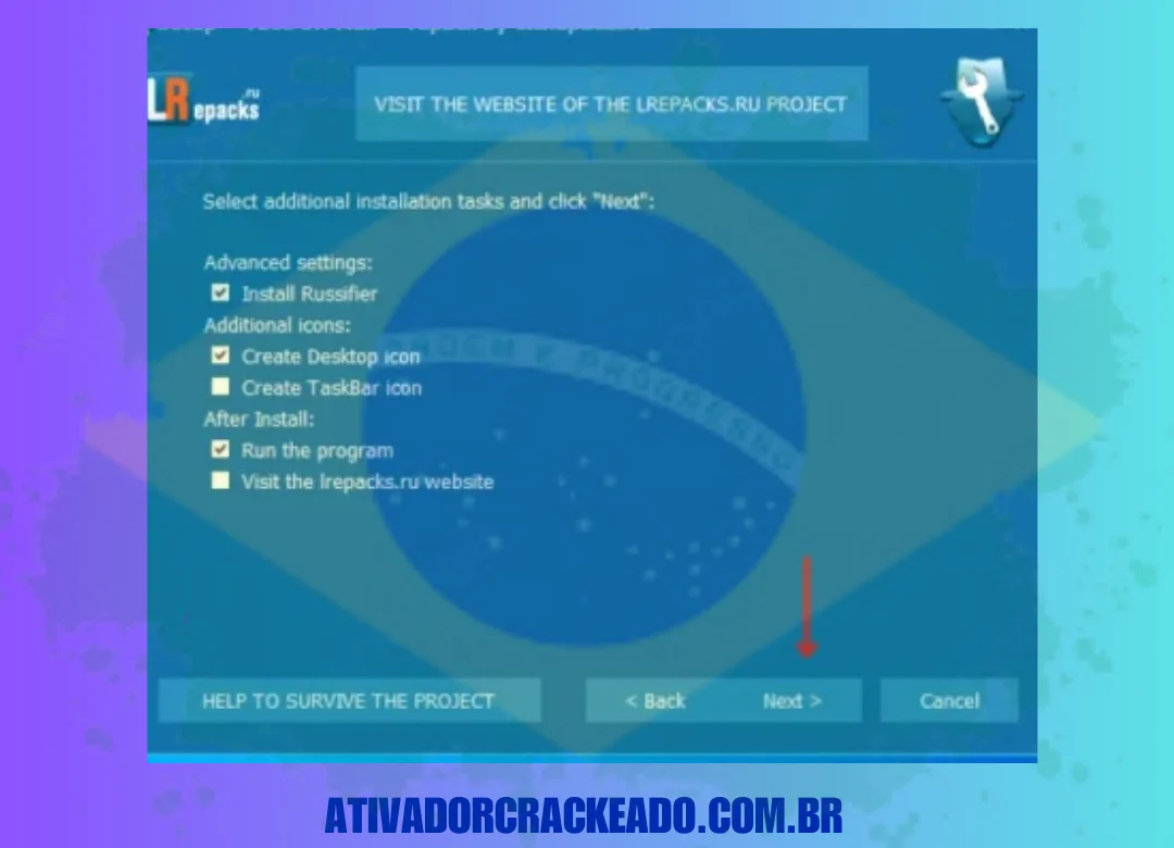 Em seguida, selecione tarefas de instalação adicionais conforme sua necessidade e clique em Avançar.