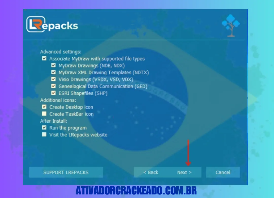 Em seguida, selecione tarefas de instalação adicionais conforme sua necessidade e clique em Avançar.