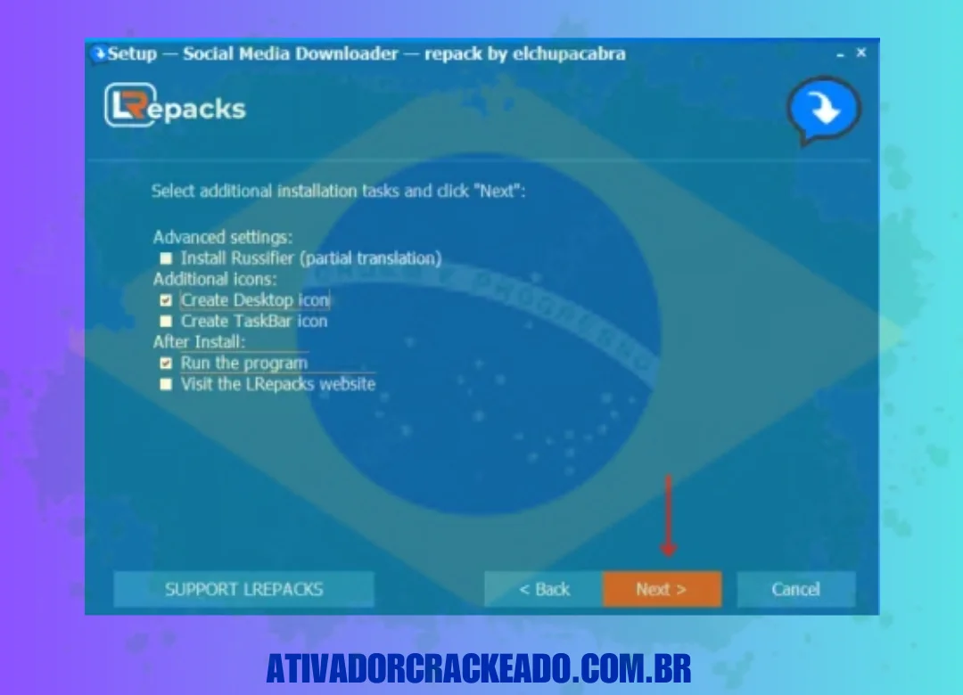 Em seguida, selecione tarefas de instalação adicionais conforme sua necessidade e clique em Avançar.