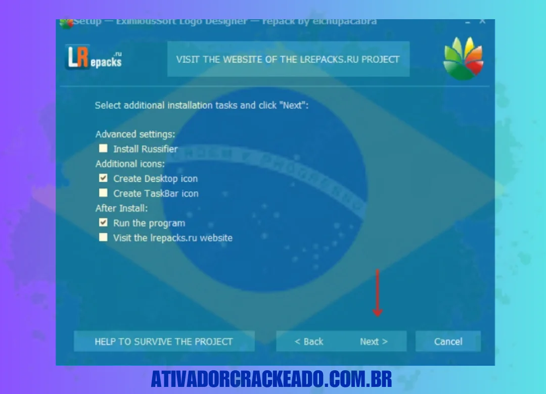 Em seguida, selecione tarefas de instalação adicionais conforme sua necessidade e clique em Avançar.