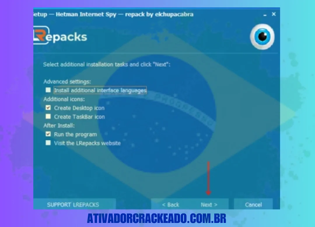 Em seguida, selecione tarefas de instalação adicionais conforme sua necessidade e clique em Avançar.