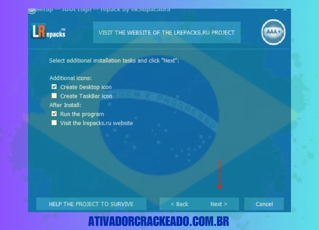 Em seguida, selecione tarefas de instalação adicionais conforme sua necessidade e clique em Avançar.