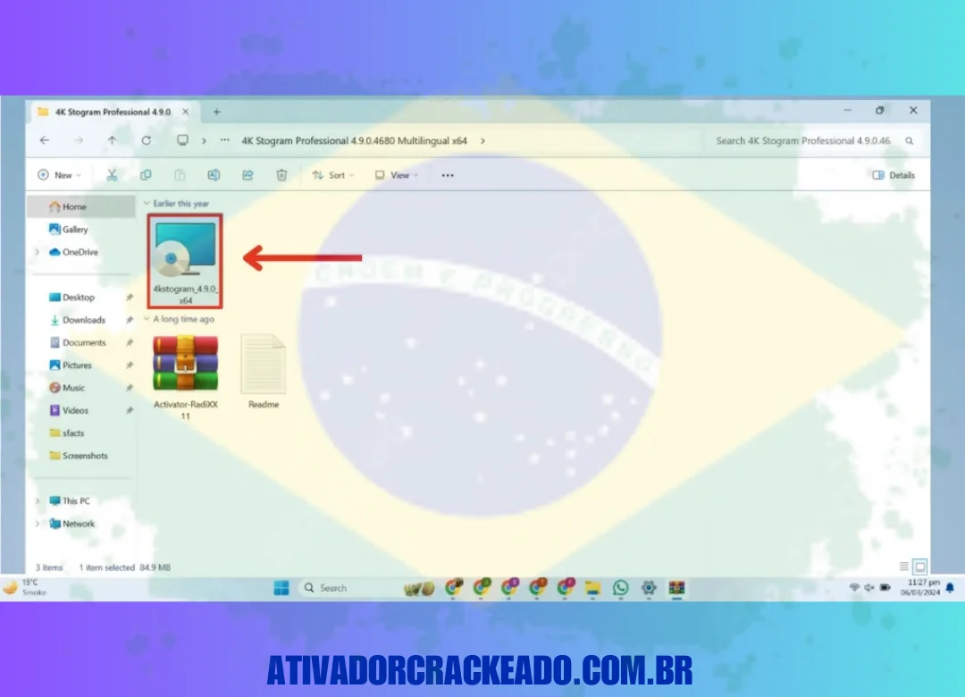 Primeiro, execute o arquivo .exe como administrador.