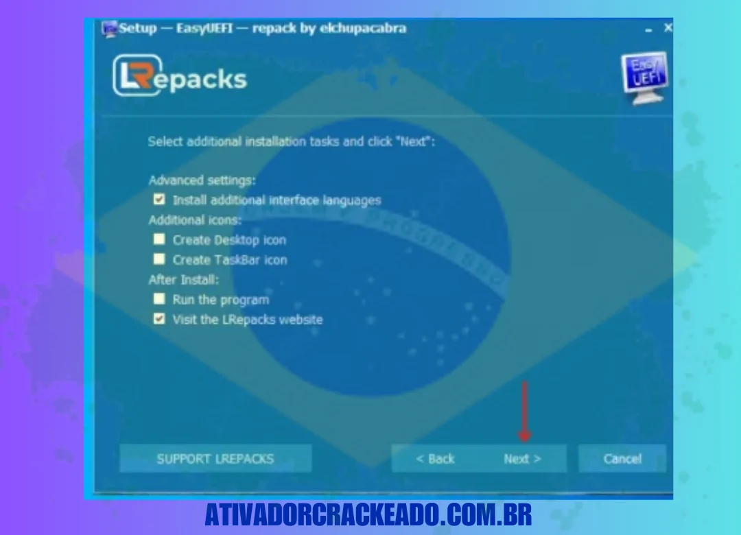 Em seguida, selecione tarefas de instalação adicionais conforme sua necessidade e clique em Avançar.