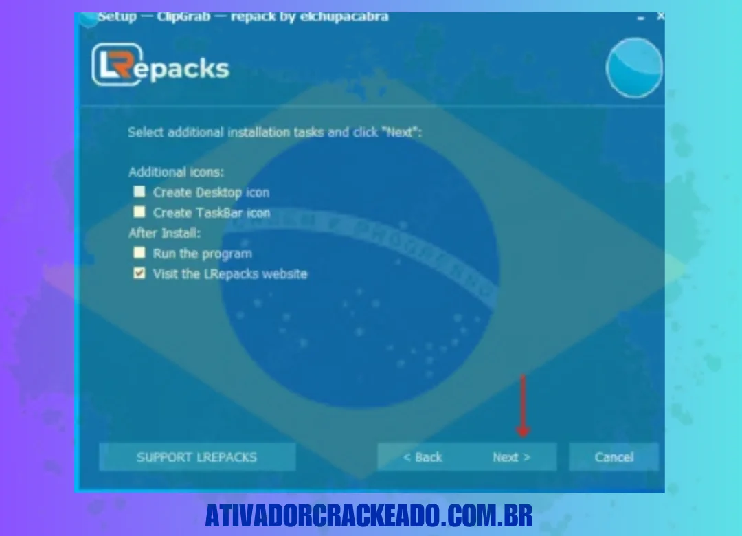 Em seguida, selecione tarefas de instalação adicionais conforme sua necessidade e clique em Avançar.