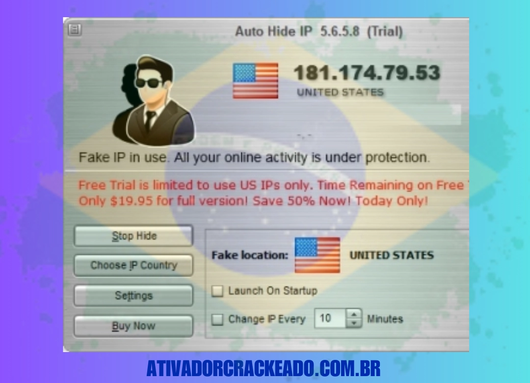 Auto Hide IP Português Não Requer Ativação - Licença Vitalícia (x86-x64)