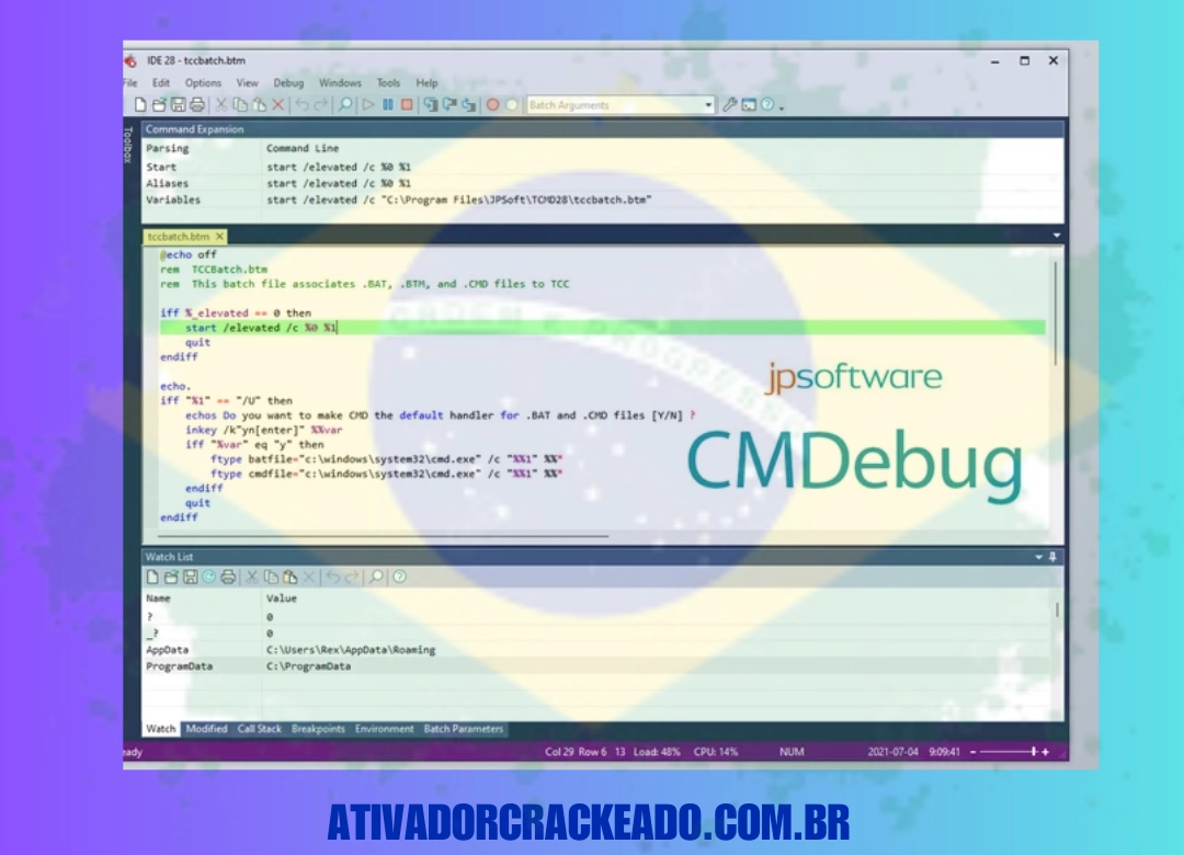 Como Instalar o JP Software CMDebug em Português Licença Vitalícia